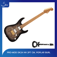 กีตาร์ Charvel Pro-Mod DK24 HH 2PT CM Poplar Burl, Transparent Black Burst | Strings Shop