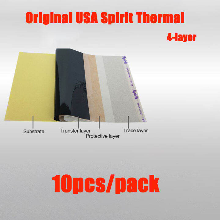 10pcs USA 4layer Spirit Thermal Tattoo Transfer Paper A4 Size Original