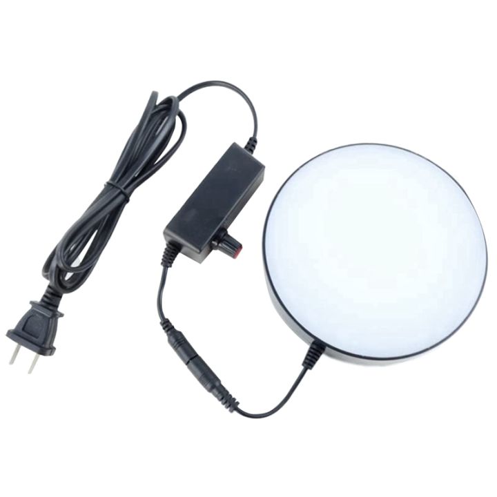 white-adjustable-brightness-ring-light-illuminator-with-power-adapter-led-ring-microscope-bottom-light