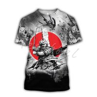 （Childrens adult size, in stock）Tessffel Newest Japan Samurai 3D Print Fashion T-Shirts Summer Casual Men/Women Harajuku Tattoo Top Short Sleeve Streetwear S1（can Customizable）