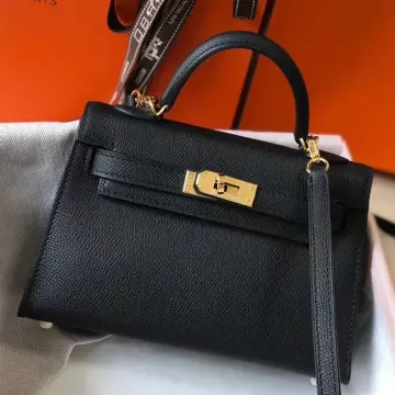 jual tas bag Hermes Lindy ORI LEATHER MIRROR - hitam