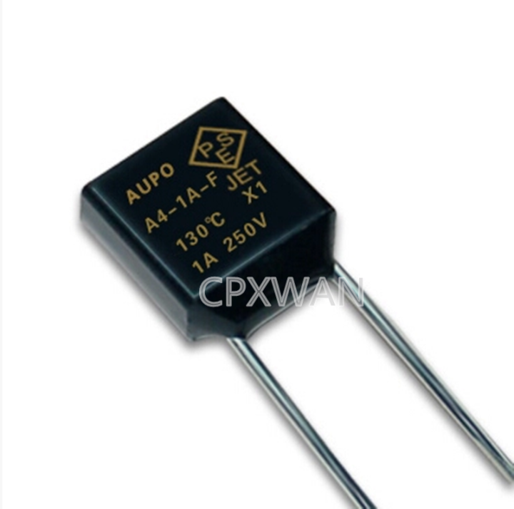 10pcs Aupo A4-F 2A 250V Thermal Fuse Cutoff 130 Degrees Temperature ...