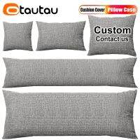 [FAZOZO Home Textile Store] OTAUTAU ฝ้ายลินินปลอกหมอนสำหรับโซฟาแบบเตียงหัวเตียงโซฟาพนักพิงปลอกหมอนปลอกหมอนตัวยาว ZT2XMM1T หมอนอิง