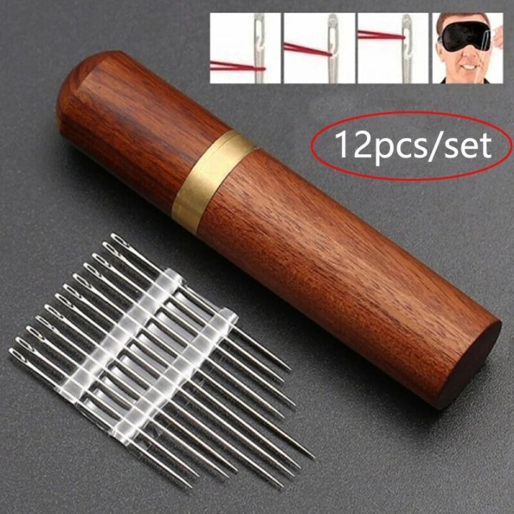 EMBROIDERY STITCHING PINS Sewing Needles Case Self Threading