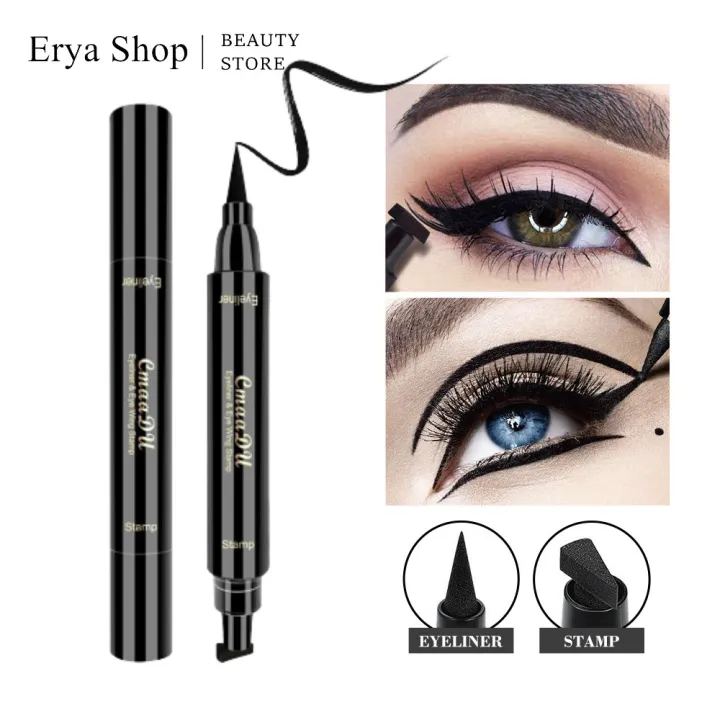 Erya Cmaadu 2 in 1 Eyeliner Stamp / Waterproof / No Smudging / Black