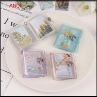 ANQII 1PC PVC พวงกุญแจ แบบพกพา อุปกรณ์เสริม Mini Photo Albums 2 นิ้ว สำหรับการ์ดรูปถ่าย ที่ใส่รูปถ่าย