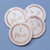 12pcs Month Card newborn Photo Prop Wooden New Baby Birth Announcement Keepsake