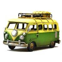 Retro Mini Bus Model Creative Gift Ornaments Coffee Shop Bar Decoration Crafts Living Room Study Gift Collection