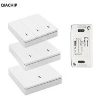 QIACHIP RF 433MHz Remote Control Switch Wireless Smart Light Switch AC 90-250V 10A Module 86 Wall Panel for Bedroom Gallery Lamp Power Points  Switche
