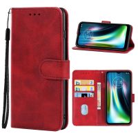 SmartPhonemall Leather Phone Case For Motorola Moto Defy 2021(Red)