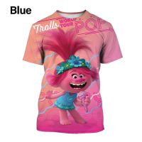 3d T-shirt Summer New Fashion Cool Trolls World Tour Anime Graphic Personality Round Neck Creative Short Sleeve Casual Fashion Top Yszz comfortable