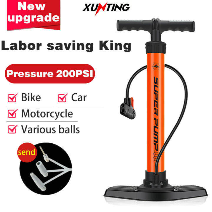 XunTing High Pressure Bike Pump Air Inflator Balls With Base Tire Pump