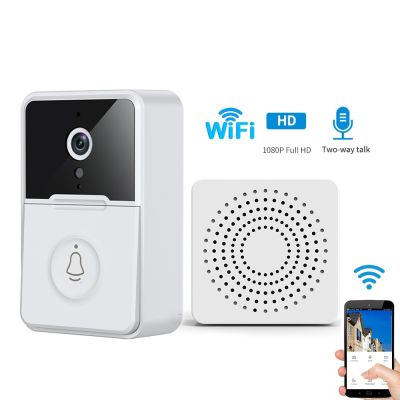 ❄✆▽ Outdoor Wireless Doorbell Smart HD Camera Home Security Door Bell Night Vision Intercom Voice Change For Home Monitor Doorbell