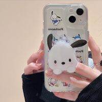 (Great. Cell phone case)Sanrio Pochacco การ์ตูนยึดกรณีโทรศัพท์สำหรับ iPhone 13 12 11 Pro Max มินิ XR XS MAX 8x7คู่ป้องกันการวางปกอ่อนของขวัญ