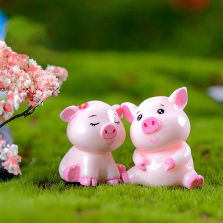 ตุ๊กตาจิ๋ว-หมูสีชมพูตกแต่งสวนถาด-แต่งสวนจิ๋ว-แต่งเค้กแต่งบ้าน-diyได้ด้วยตัวคุณเอง