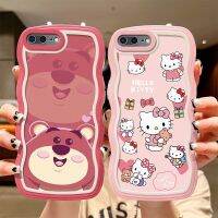 Ins ขอบหยัก Apple 7plus เคสโทรศัพท์มือถือบางเฉียบการ์ตูนคู่รักเคลือบ 8plus รวมทุกอย่างเคสใสป้องกันการตกหล่น