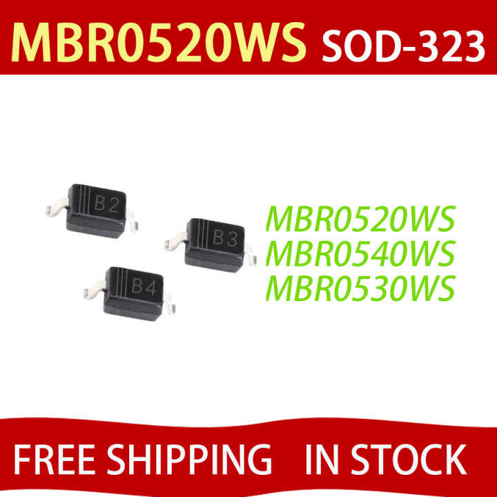 100ชิ้นล็อต-smd-schottky-barrier-ไดโอด-mbr0520ws-b2-mbr0530ws-b3-b-4-20v-30v-40v-sod-323จัดส่งฟรี