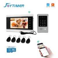 Joytimer 720P Tuya แป้นพิมพ์รหัสวิดีโออินเตอร์คอมหน้าประตูวิดีโอสำหรับบ้านด้วยบัตร RFID การตรวจจับการเคลื่อนไหวและกล้องการมองเห็นได้ในเวลากลางคืน