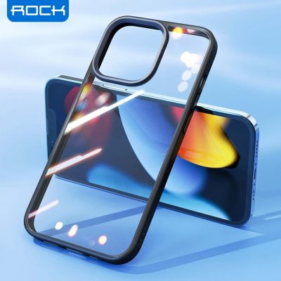 「16- digits」เคสกันชนใสสำหรับ iPhone 13 Pro MaxROCK Cover Anti-Scratch Ultra Hybrid Hard Clear Back Soft Panel Case สำหรับ iPhone 13