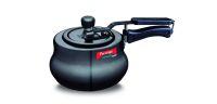 Prestige Svachh, 10759, 2 L, Hard Anodised Aluminium Inner Lid Handi, with Deep Lid for Spillage Control - Black