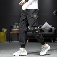 Streetwear Hip Hop Black Harem Pants Men Elastic Waist Punk Pants With Ribbons Casual Slim Jogger Pants Men Hip Hop Trousers