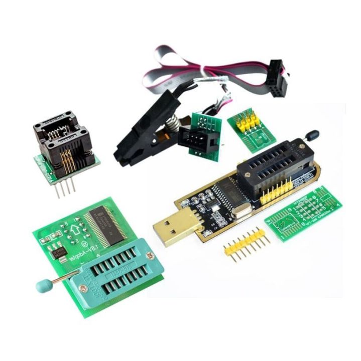 ch341-24-25-series-eeprom-flash-bios-usb-programmer-module-soic8-sop8-test-clip-1-8v-adapter-soic8-adapter-diy-kit