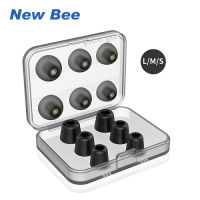 New Bee Replacement Noise Isolation Tips 3 Pairs Memory Foam  &amp; 3 Pairs Silicone Headphones Earphone Pads