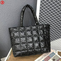 Large Capacity Nylon Waterproof Tote Bags For Women 2021 Hit Winter Luxury Designer Ladies Shoulder Bag Big Soft Down Handbags