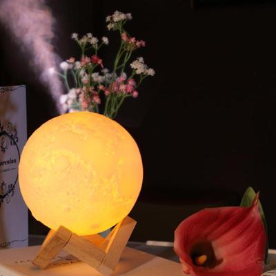 USB Rechargeable 880mL Air Humidifier 3D Moon Lamp Aroma Essential Oil Diffuser Purifier Liquid Air Freshen Night Light For Home