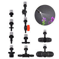 2-10Pcs Garden หยดชลประทาน Misting หัวฉีด Dripper Sprayer 360 ° Atomization Sprinkler 47 811 16มม. Tee Barb Connector