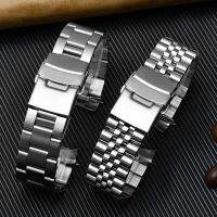 สร้อยข้อมือแข็งปลายโค้ง316L สายนาฬิกาข้อมือสแตนเลสสำหรับผู้ชาย Seiko Jubilee 18 19 20 21 22 23 24 26 28 30มม.