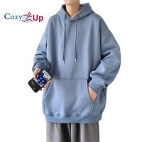 เสื้อฮู้ดแขนยาวผู้ชาย Cozy Up แฟชั่นโพลีเอสเตอร์สีทึบบางสบายๆ