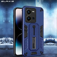 ELAXIS เคสสำหรับ VIVO กันกระแทกแนวทหาร Y16/Y35 4G ฝาหลัง Cmaera เลนส์เคสป้องกันแท่นวางโทรศัพท์ที่มองไม่เห็นชิ้นเดียวสำหรับดีไซน์ใหม่