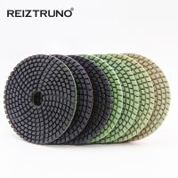 【lz】◑☃℡  Bloco de polimento de diamante 7 peças pedra de quartzo 4  100mm disco abrasivo conjunto de ferramentas de moedor de diamante uso molhado