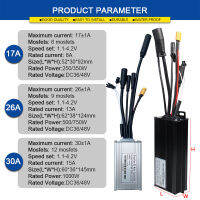 Ebike Sine Wave กันน้ำ Controller 36V48V 17A 26A 30A สามโหมดการเรียนรู้ด้วยตนเองและ LCD S866จอแสดงผล350W-1000W มอเตอร์