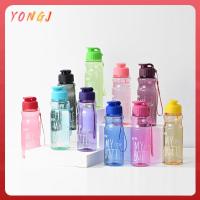 YONGJ 650ML การเดินทางการเดินทาง โปร่งใสโปร่งใส กีฬากีฬากีฬา พลาสติกทำจากพลาสติก ขวดน้ำน้ำ จุได้มาก ถ้วยน้ำน้ำ