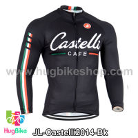 เสื้อจักรยานแขนยาวทีม Castelli 14 สีดำ