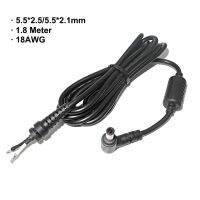 18AWG อะแดปเตอร์สายชาร์จไฟฟ้าแล็ปท็อปสายไฟขั้ว DC 5.5X2.5มม. สำหรับ Asus Lenovo เครื่องชาร์จโน้ตบุ๊คสายซ่อมแซม DC