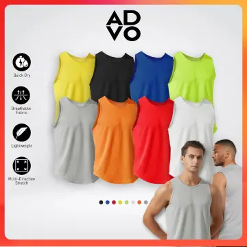 FitnessFunny Quick Dry Sleeveless Gym Shirt Workout Baju Lelaki