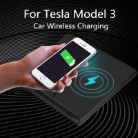 Wireless Charger for Tesla Model 3 10W Fast Charge Car Charging Pad Wireless Charging Pad Smartphone Charging Car Chargers