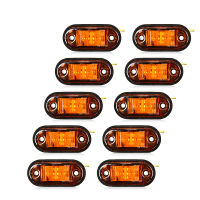 10PCS Warning Light LED Diode Light Oval Clearance Trailer Truck Orange White Red LED Side Marker Lamp 12V 24V Truck Accessorie