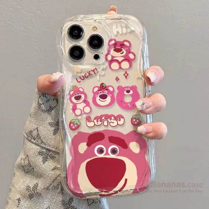 เคสโทรศัพท์มือถือ-แบบใส-ลายการ์ตูนหมีสตรอเบอร์รี่-ชินจัง-สําหรับ-iphone-14-13-12-x-xr-xs-7-8