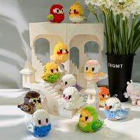 Diy Assembly Cute Bird Series Kids Micro Drill Building Blocks Flowerpot Mini Decorations for Childrens Gift