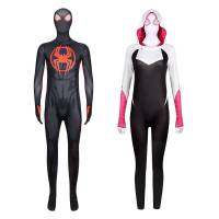 Spider-Man Across the Spider-Verse Gwen Stacy Miles Morales Cosplay One-piece Suits Gift For Kids Halloween