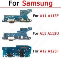 สำหรับ Samsung A11 A12 A115 A125ชาร์จพอร์ตบอร์ดซ่อมโทรศัพท์มือถือริบบิ้นแผ่นซ็อกเก็ตชิ้นส่วนอะไหล่แท้ขั้วต่อ Usb