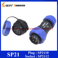 Asli Weipu SP21 IP68 2 3 4 5 5B 5C 6 6B 7 8 9 12 15Pin Kabel Plug Lelaki Perempuan Belakang น็อตเมาท์ SP2112 SP2110