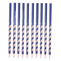WILIGHT 10pcs เครื่องมือวาดภาพวาด ของขวัญสำหรับเด็ก กราฟฟิตี สำหรับนักเรียน เครื่องเขียนสเตชันเนอรี ของเด็กๆ ดินสอแก้ไขท่า ไม้ดินสอไม้ ดินสอมีรู ดินสอสามเหลี่ยม