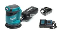 Makita DBO180Z เครื่องขัดกระดาษทรายกลมไร้สาย 5นิ้ว แบตตารี่ 18V 3Ah 1ก้อน พร้อมแท่นชาร์ต DC18SD