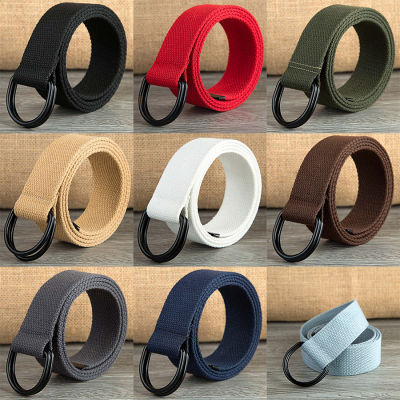 Canvas Tactics Outdoors Cloth Belt Lengthening D-ring Double Loop Buckle Male And Female Canvas Waistband