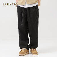 Spot Dragon Japanese Workers 2023 Summer Cotton Three -Color Casual Trousers MenS Drawing Rope Loose